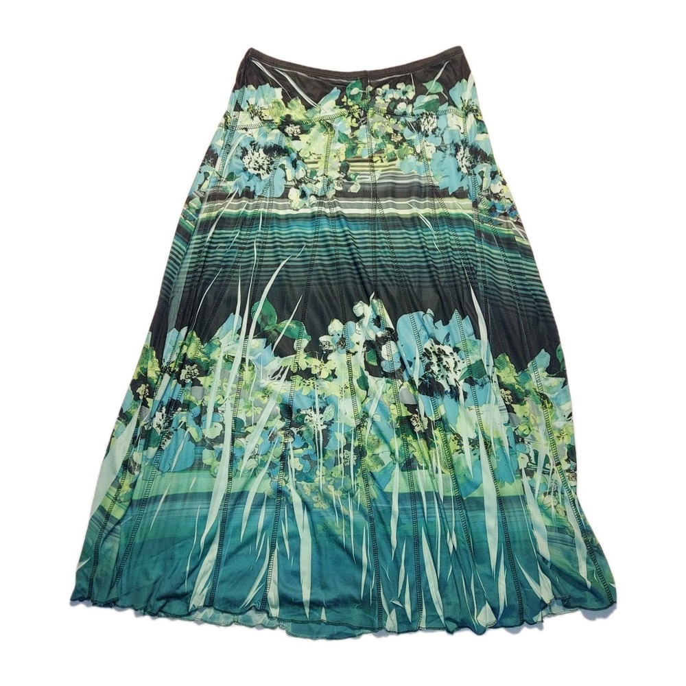 One World Women's Boho Multicolor Lined Maxi Skirt - Size Small -Nwt - Picture 2 of 9